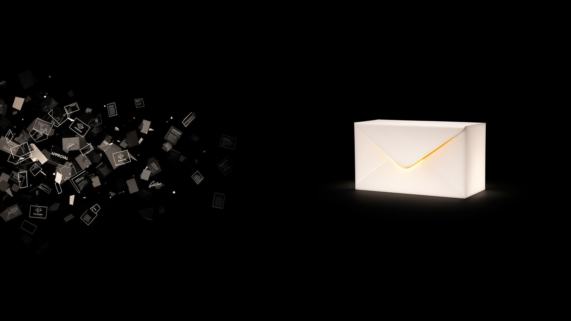 Fragmented files and messages converging into a single Envelope